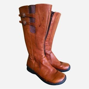 Brown Leather Knee-High Boots